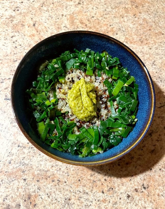 bolivine-balanda-su-keptais-porais-ir-pesto-padazu